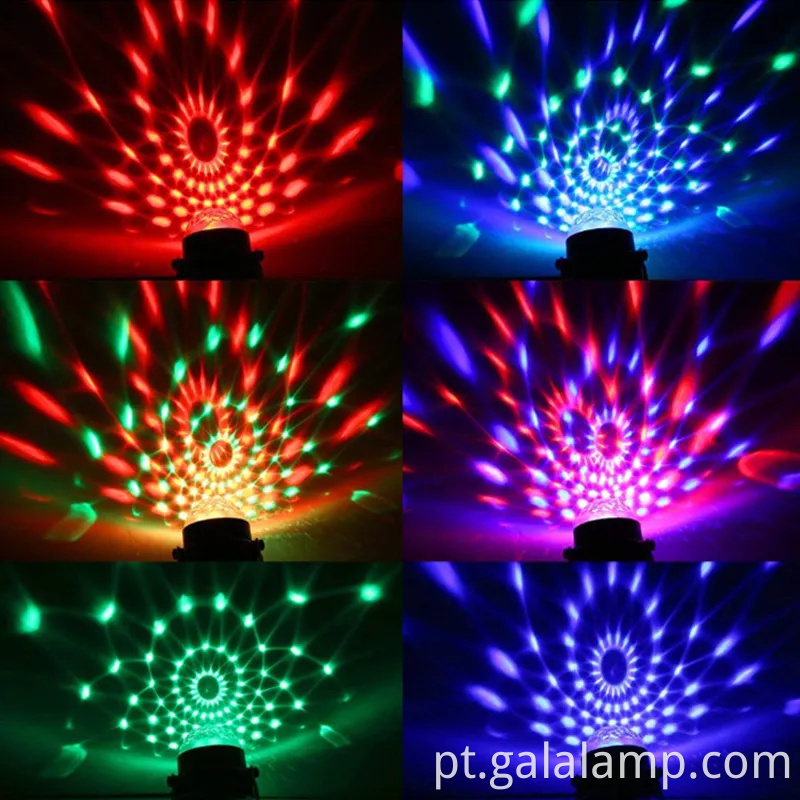 Controle remoto Voice LED LED Crystal Magic Ball RGB Festive Disco Stage Luzes de projeção de Natal